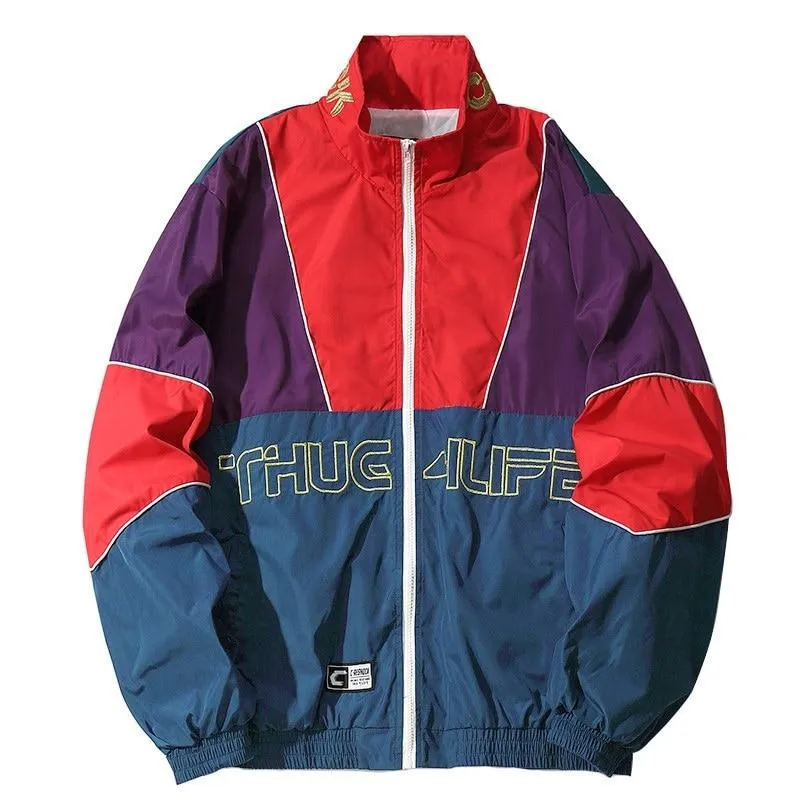 "4LIFE" Veste coupe vent Rouge streetwear - URB1™
