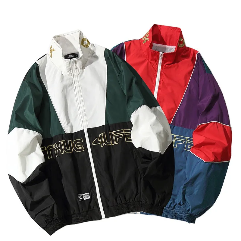"4LIFE" Veste coupe vent Rouge streetwear - URB1™