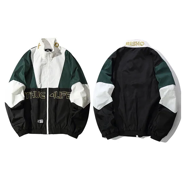 "4LIFE" Veste coupe vent Rouge streetwear - URB1™