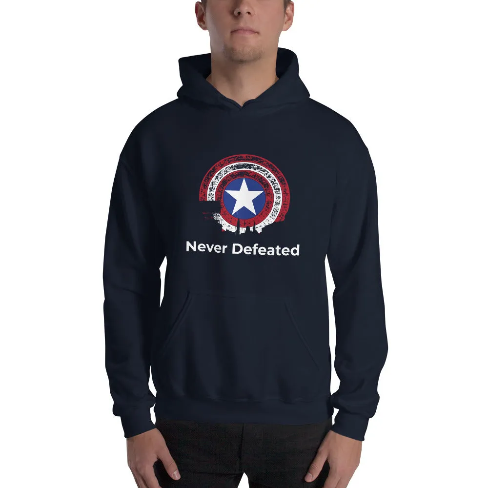 "Never Defeated" hoodie