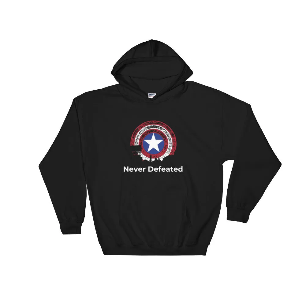"Never Defeated" hoodie