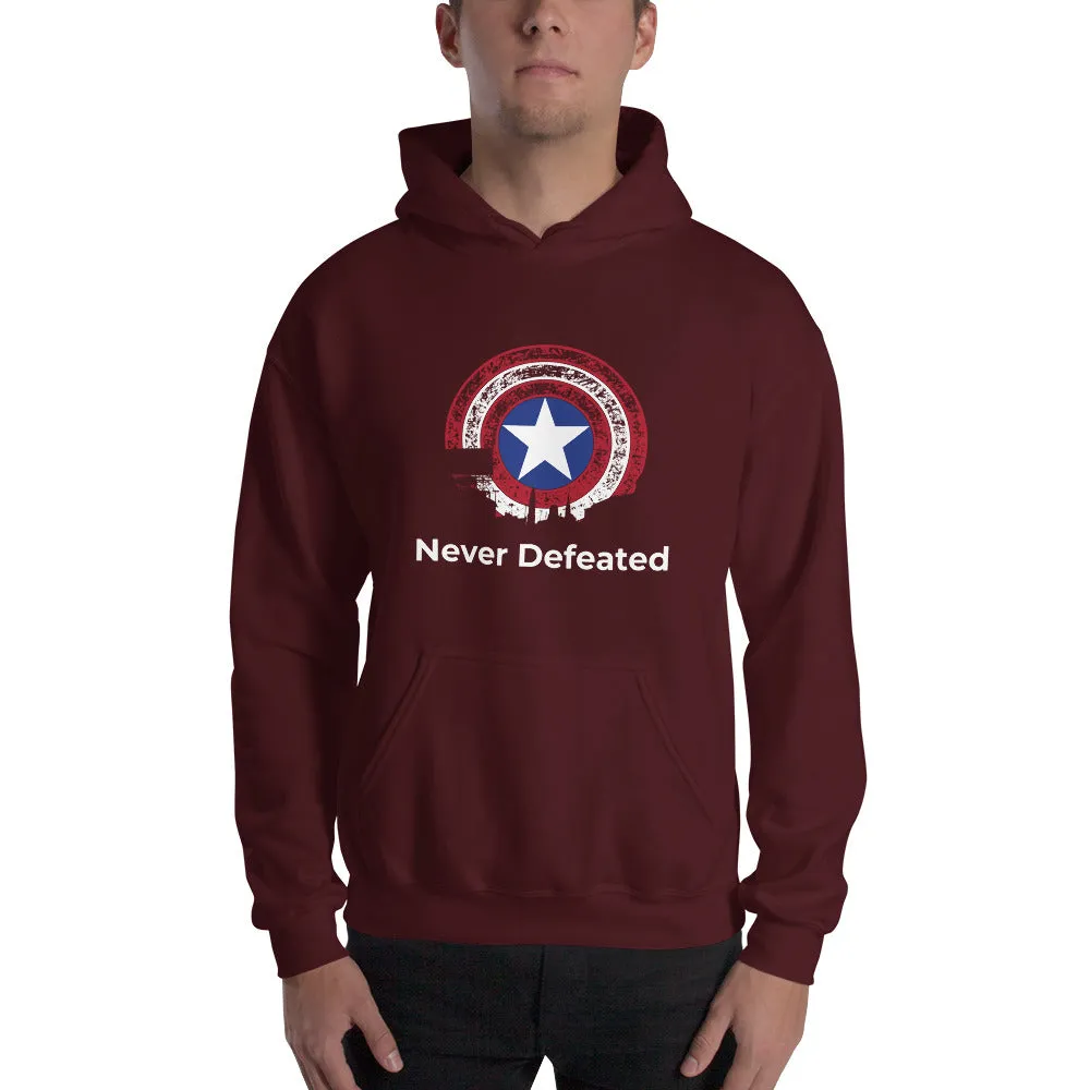 "Never Defeated" hoodie