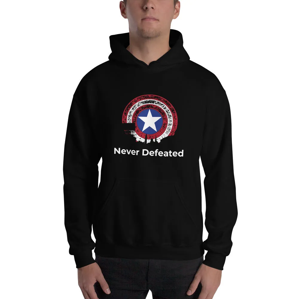 "Never Defeated" hoodie