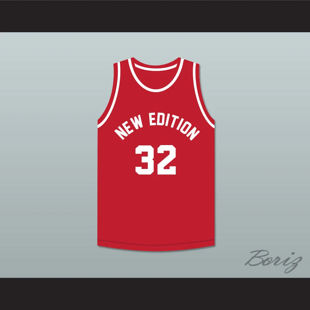 Ralph Tresvant 32 New Edition Red Basketball Jersey