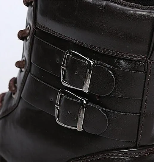 Retro Men's Buckle Boots 2 Color Options