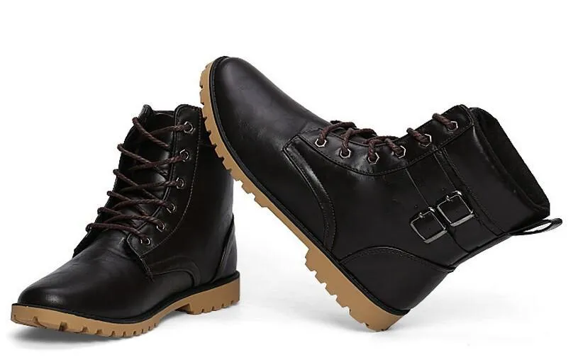 Retro Men's Buckle Boots 2 Color Options