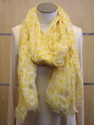 Rikka | Wrap White Yellow Spotted Scarf