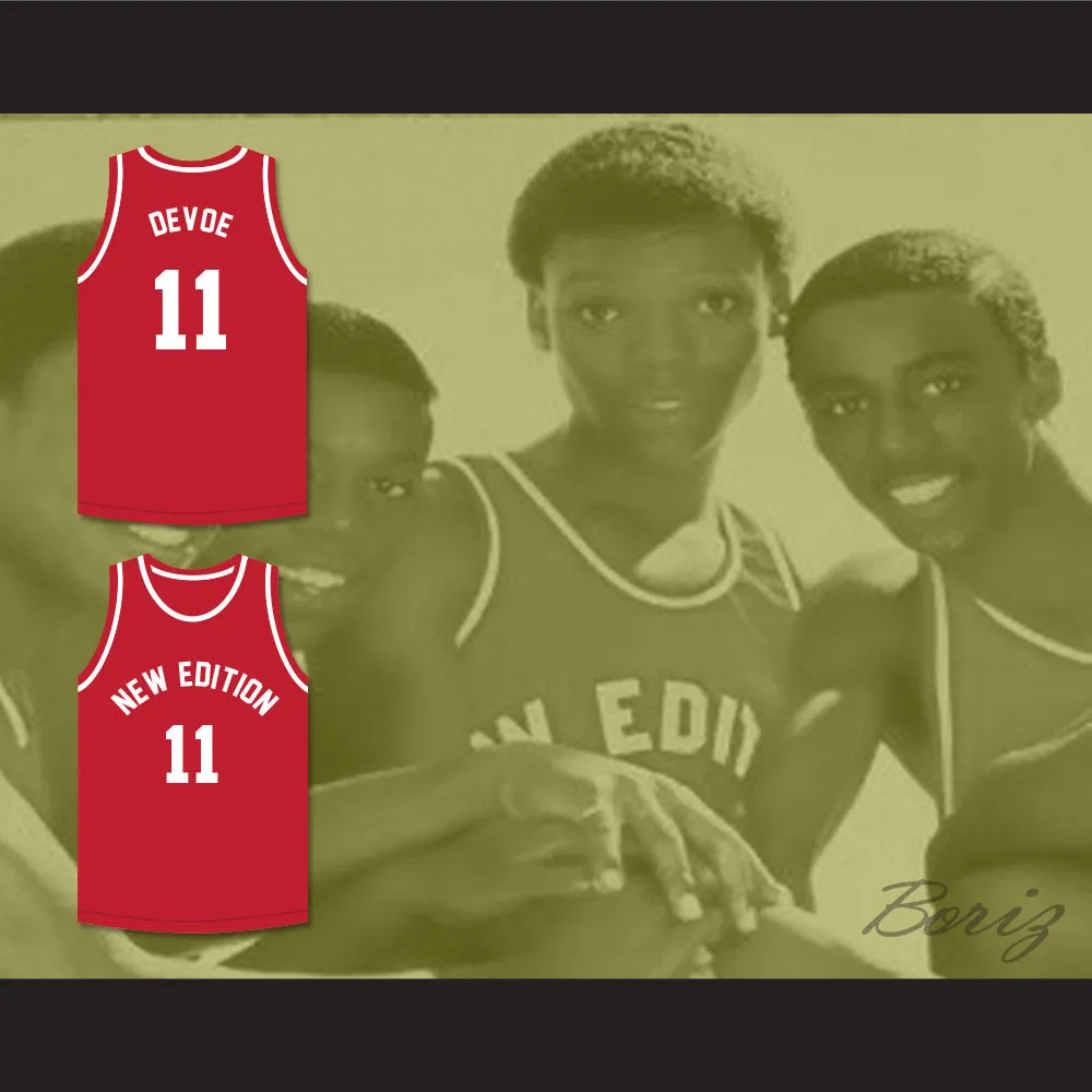 Ronnie DeVoe 11 New Edition Red Basketball Jersey