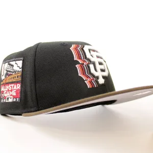 San Francisco Giants 2007 All Star Game New Era 59Fifty Fitted Hat (Black Walnut Gray Under Brim)