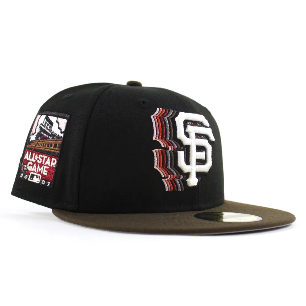 San Francisco Giants 2007 All Star Game New Era 59Fifty Fitted Hat (Black Walnut Gray Under Brim)