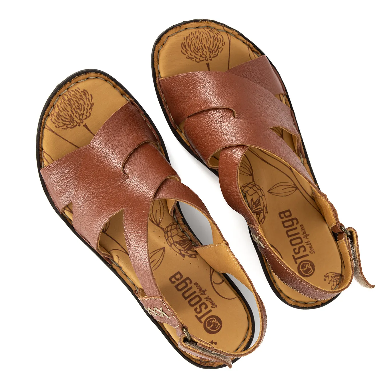 Semira : Ladies Leather Sandal in Suede Cayak