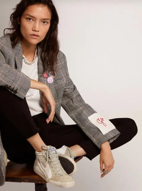 Slide Sneakers - White & Ice