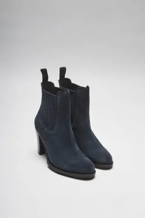 SOFIA Damen Blau Lederstiefelette