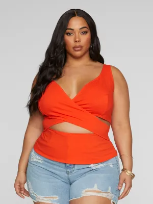 Sonia Crisscross Cutout Tank Top