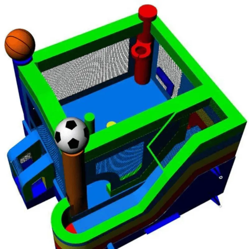 Sports Bounce House Combo Wet n Dry