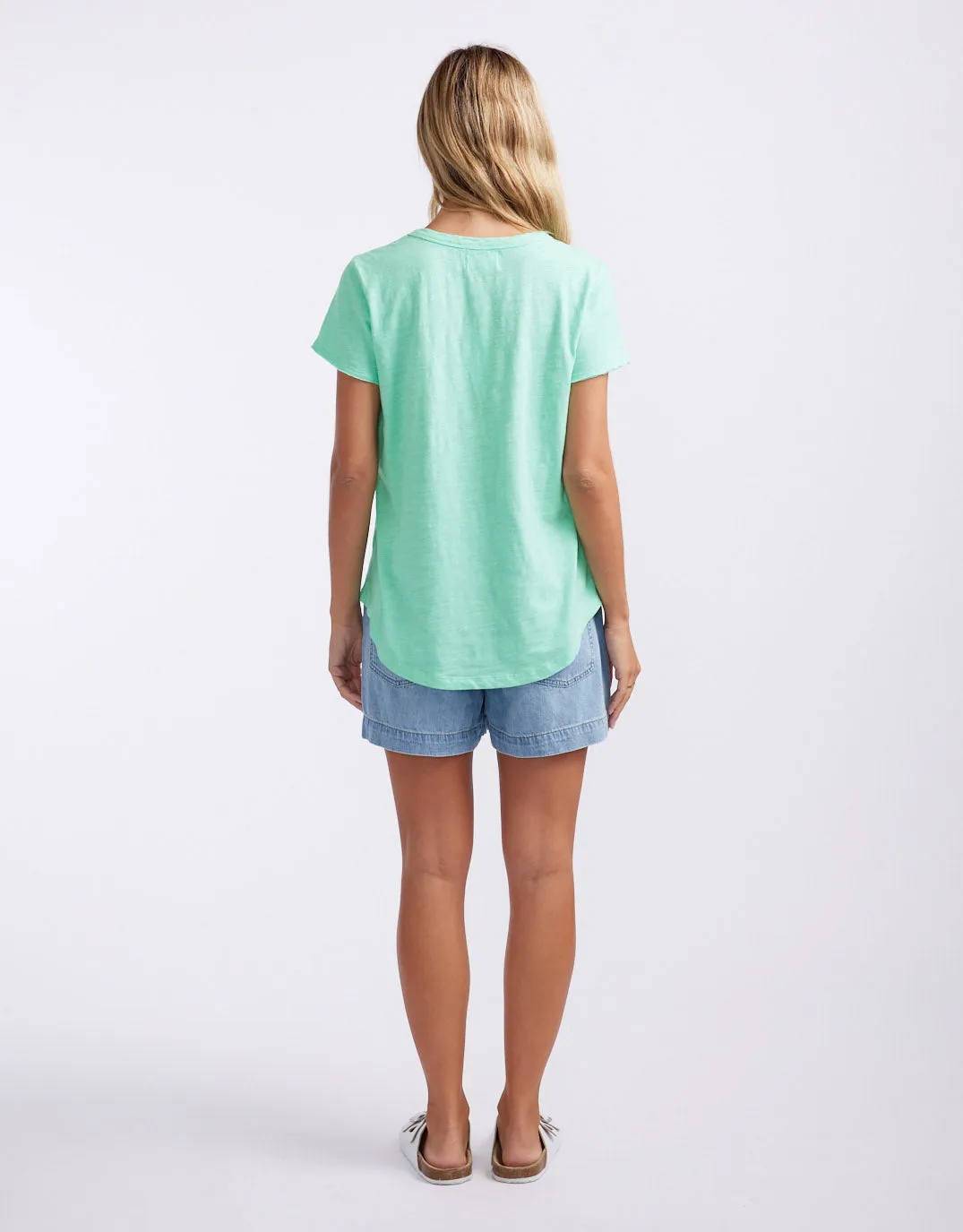 Summer Round Neck Tee - Honeydew Mint