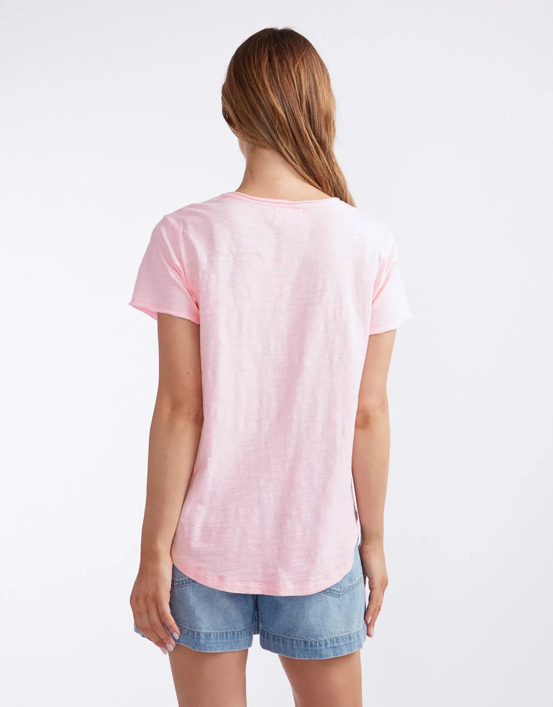 Summer Vee Tee - Coral Pink