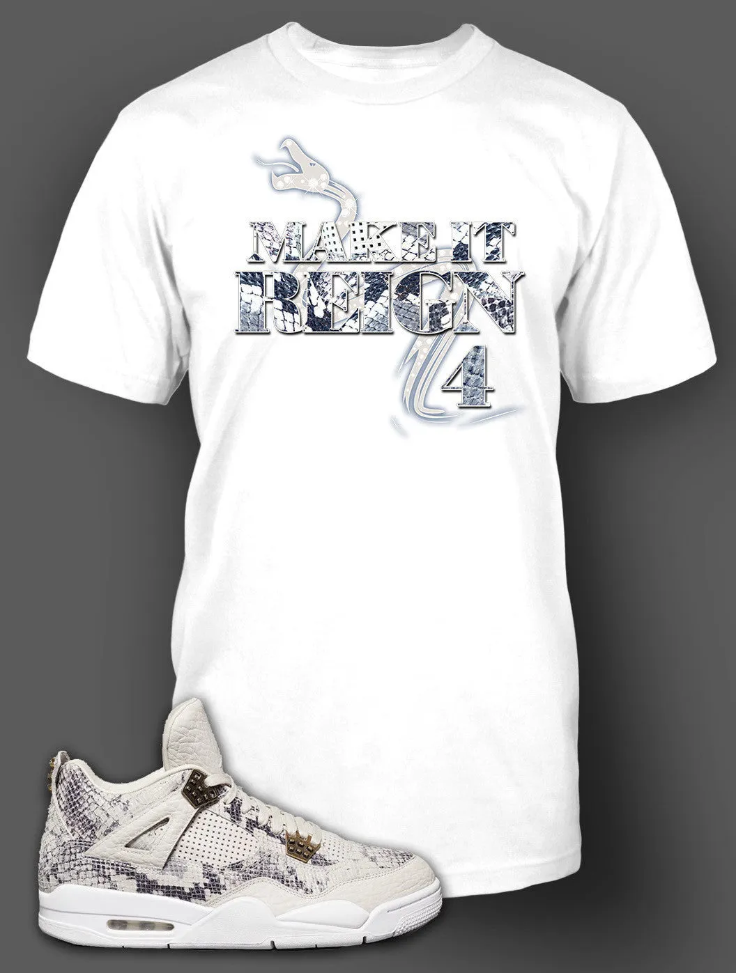T Shirt To Match Retro Air Jordan 4 Snake Skin Shoe