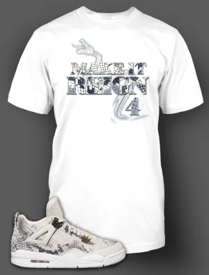 T Shirt To Match Retro Air Jordan 4 Snake Skin Shoe
