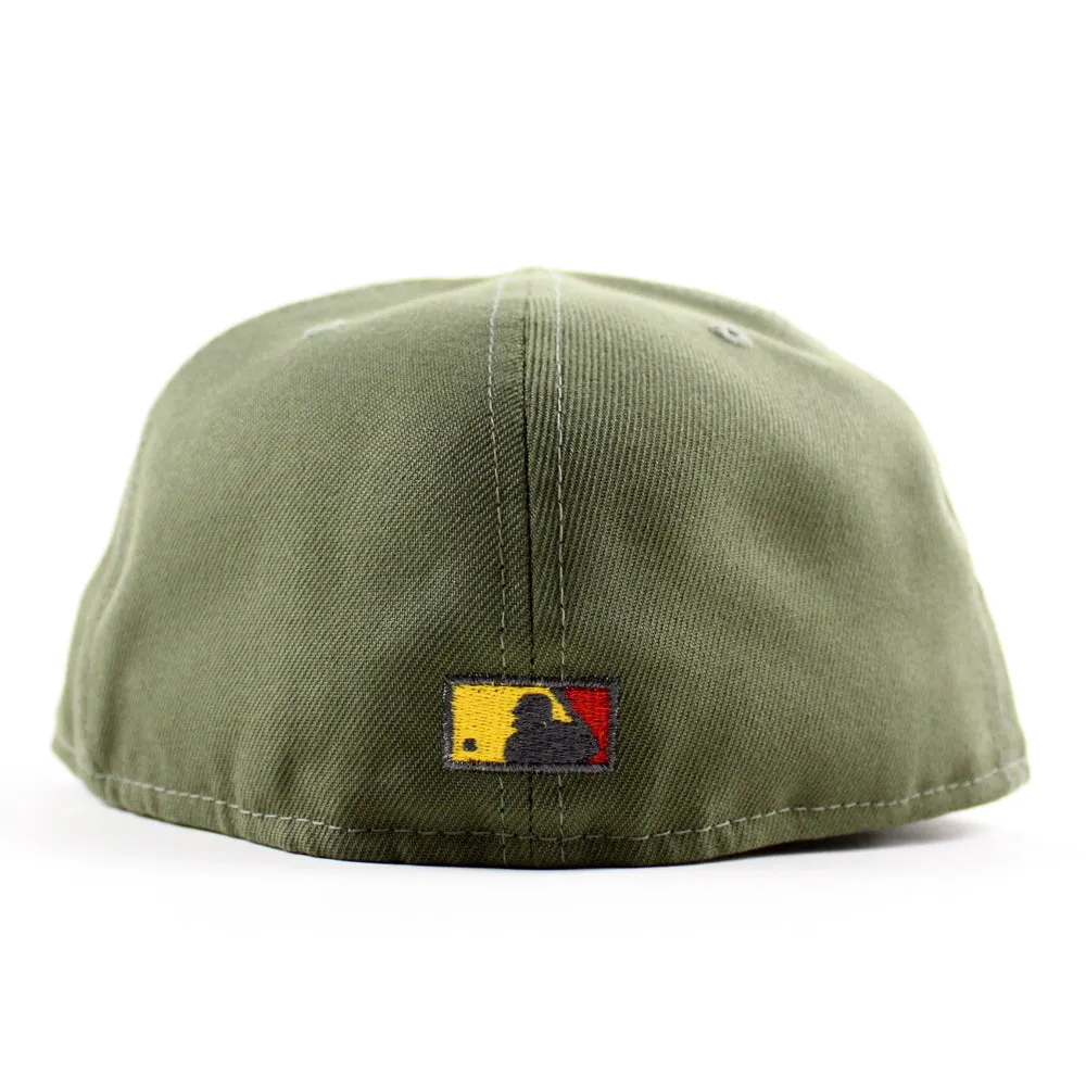 Texas Rangers 40th Anniversary New Era 59Fifty Fitted Hat (Olive Green Walnut Gray Under Brim)
