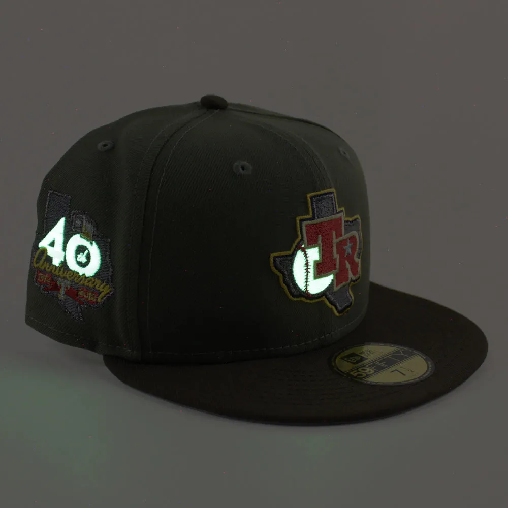 Texas Rangers 40th Anniversary New Era 59Fifty Fitted Hat (Olive Green Walnut Gray Under Brim)