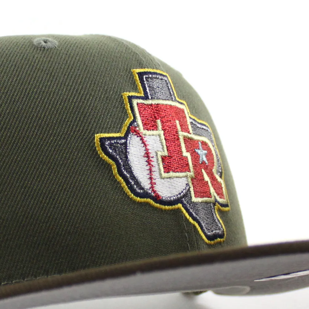 Texas Rangers 40th Anniversary New Era 59Fifty Fitted Hat (Olive Green Walnut Gray Under Brim)