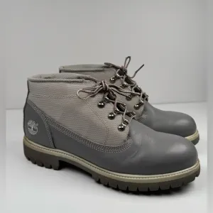Timberland Boots Gray Silver Leather Lace Up Style 28008 7740 Mens Size 10M