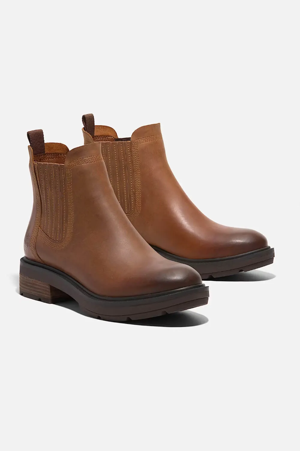 Timberland Brimfield Mid Chelsea Booties for Women in Brown Full-Grain | TB0A2PBBEM4