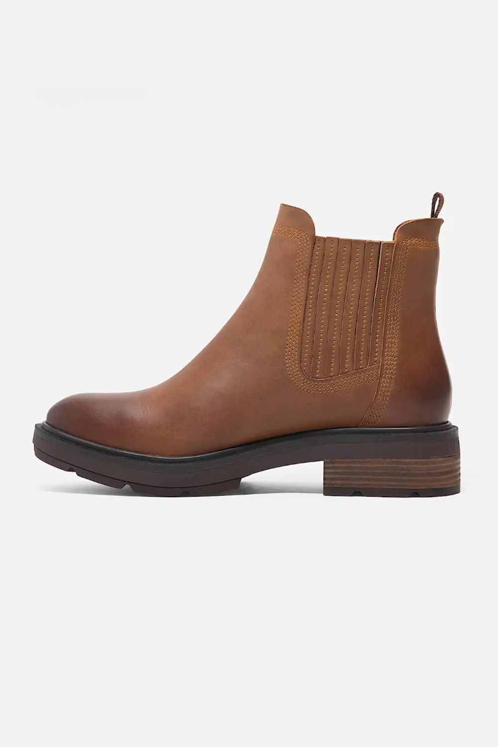 Timberland Brimfield Mid Chelsea Booties for Women in Brown Full-Grain | TB0A2PBBEM4