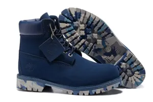 TIMBERLAND Hommes Brand New 10061 Camouflage Militaire En Plein Air Martin Bottes, Homme haut-haut En Cuir Cheville Bleu Foncé Chaussures Décontractées 40-45