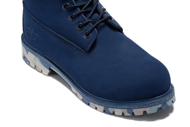 TIMBERLAND Hommes Brand New 10061 Camouflage Militaire En Plein Air Martin Bottes, Homme haut-haut En Cuir Cheville Bleu Foncé Chaussures Décontractées 40-45