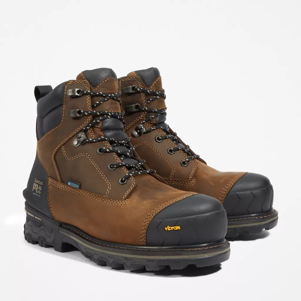 Timberland Pro Boondock HD 6" WP Composite Toe Work Boot -Brown- TB0A43GY214