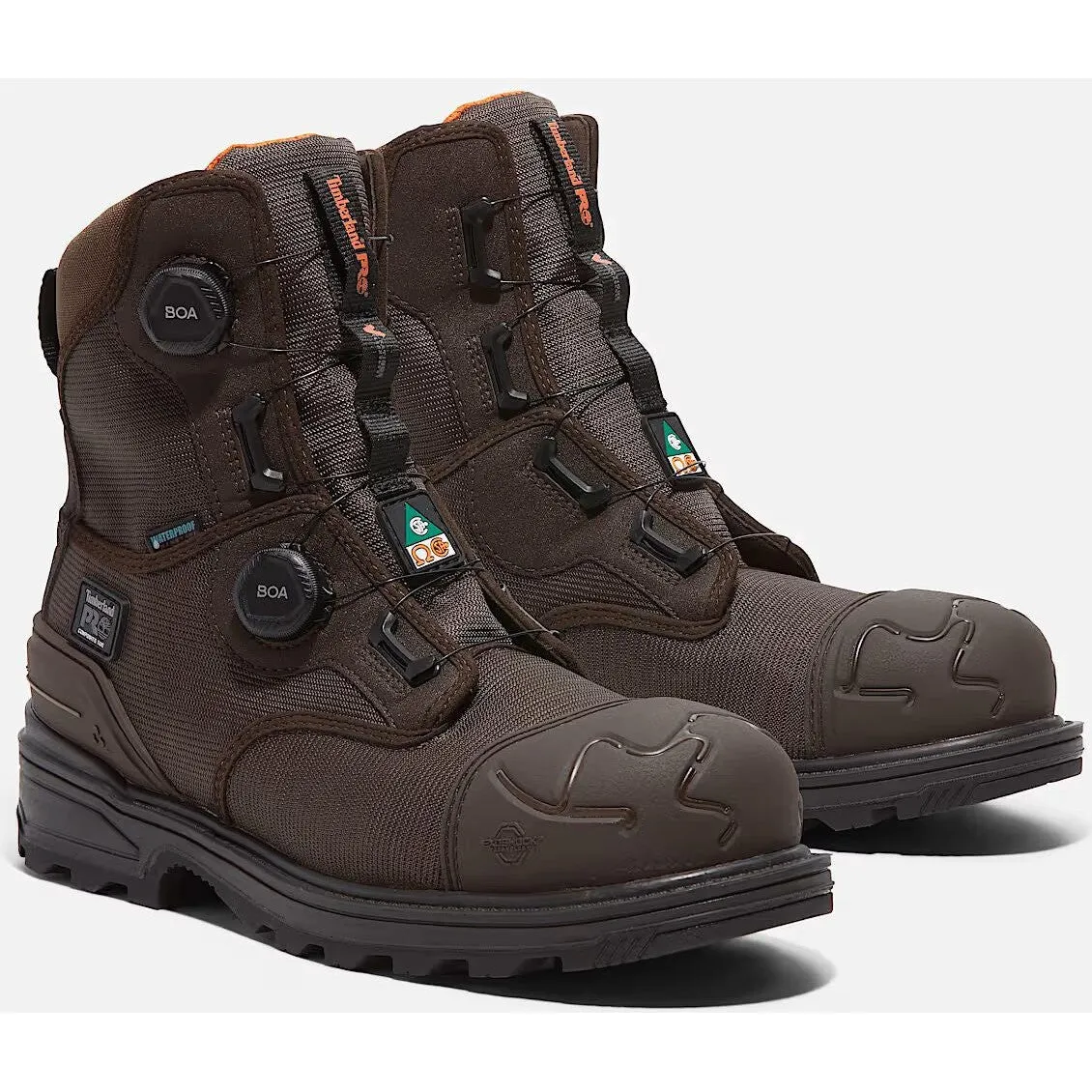 Timberland Pro Men's BOA Magnitude 8" Composite Toe WP Work Boot- Brown- TB0A66MKELE