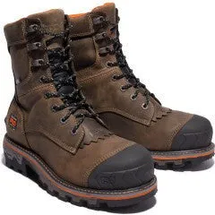 Timberland Pro Men's Boondock Logger Comp Toe WP Work Boot- Brown- TB1A29G9214