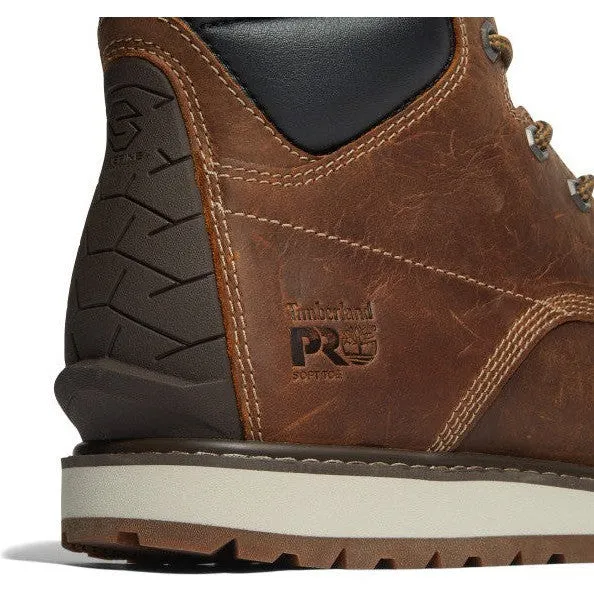Timberland Pro Men's Irvine 6" Soft Toe Wedge Work Boot- Brown- TB1A42TY214