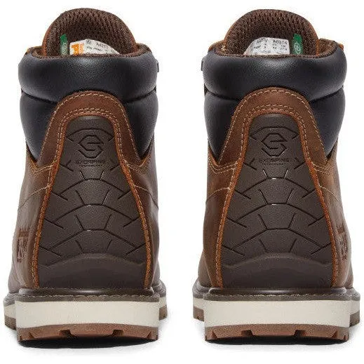 Timberland Pro Men's Irvine 6" Soft Toe Wedge Work Boot- Brown- TB1A42TY214