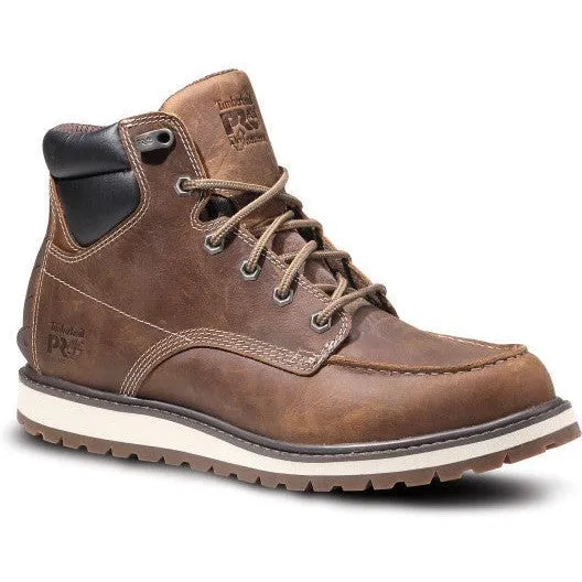 Timberland Pro Men's Irvine 6" Soft Toe Wedge Work Boot- Brown- TB1A42TY214