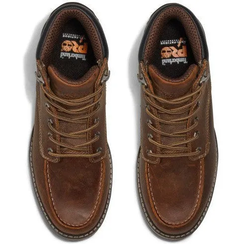 Timberland Pro Men's Irvine 6" Soft Toe Wedge Work Boot- Brown- TB1A42TY214