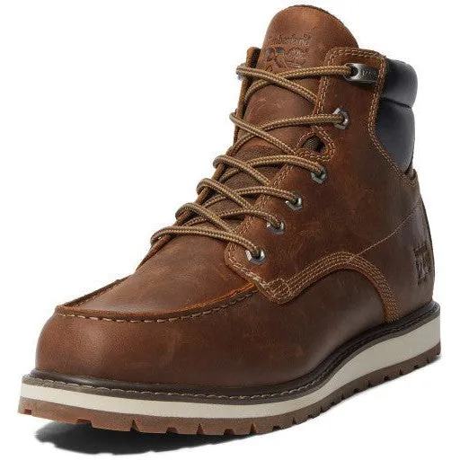 Timberland Pro Men's Irvine 6" Soft Toe Wedge Work Boot- Brown- TB1A42TY214