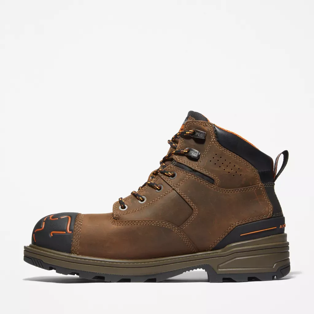Timberland Pro Men's Magnitude 6" WP Comp Toe Work Boot -Brown- TB0A42ZY214