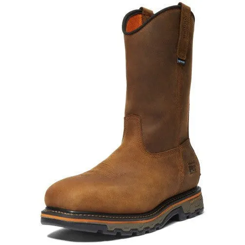 Timberland Pro Men's True Grit Pull On Comp Toe WP Work Boot- Brown- TB1A24BH214