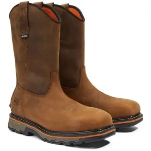 Timberland Pro Men's True Grit Pull On Comp Toe WP Work Boot- Brown- TB1A24BH214