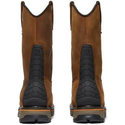 Timberland Pro Men's True Grit Pull On Comp Toe WP Work Boot- Brown- TB1A24BH214