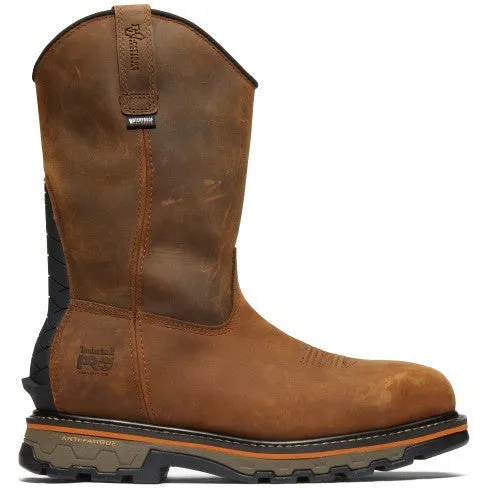 Timberland Pro Men's True Grit Pull On Comp Toe WP Work Boot- Brown- TB1A24BH214