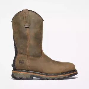Timberland Pro Men's True Grit Pull On Comp Toe WP Work Boot- Brown- TB1A437Y214