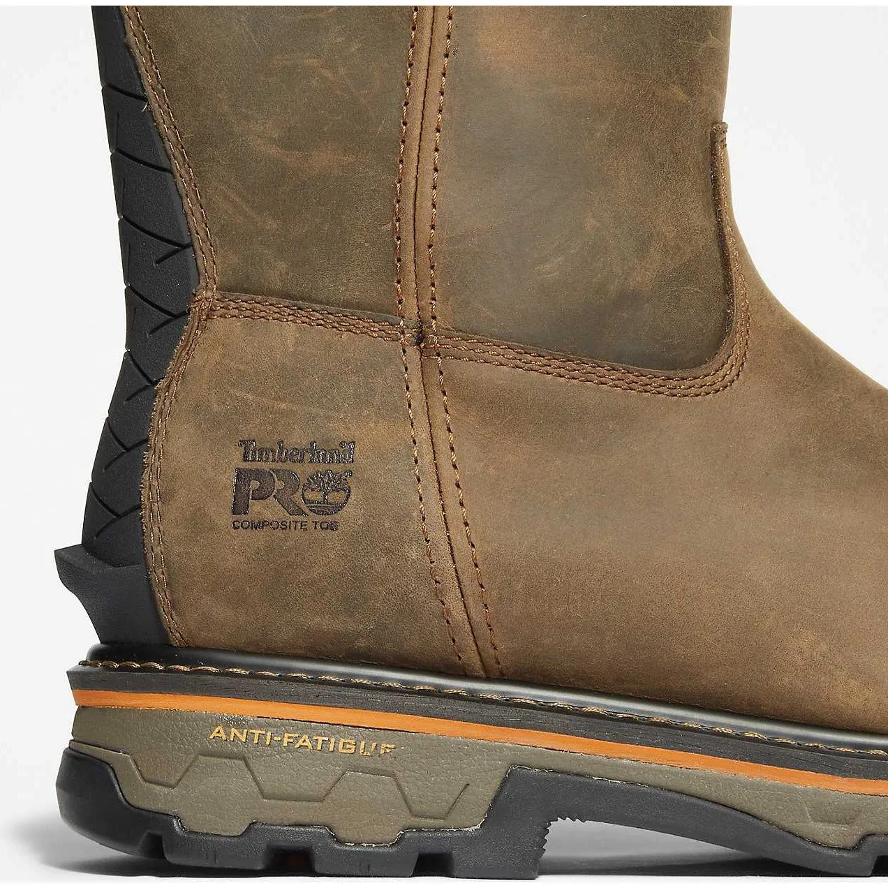 Timberland Pro Men's True Grit Pull On Comp Toe WP Work Boot- Brown- TB1A437Y214