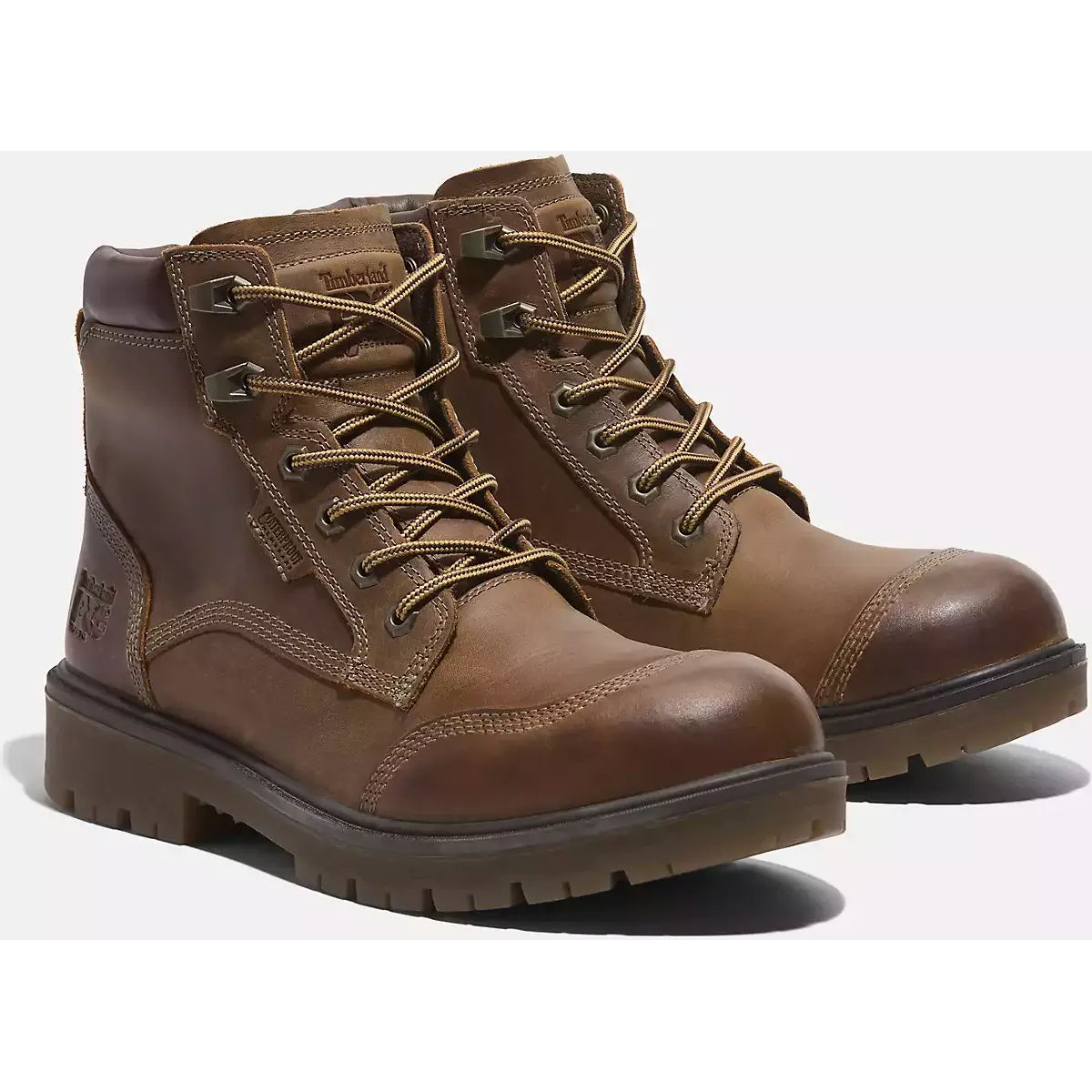 Timberland Pro Men's Whitman 6" Soft Toe WP Work Boot -Brown- TB0A678KEM4