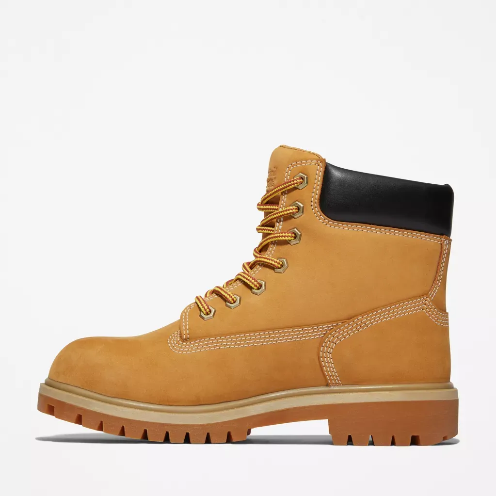 Timberland Pro Women's Direct Attach 6" WP Steel Toe Work Boot -Wheat- TB1A2QVU231