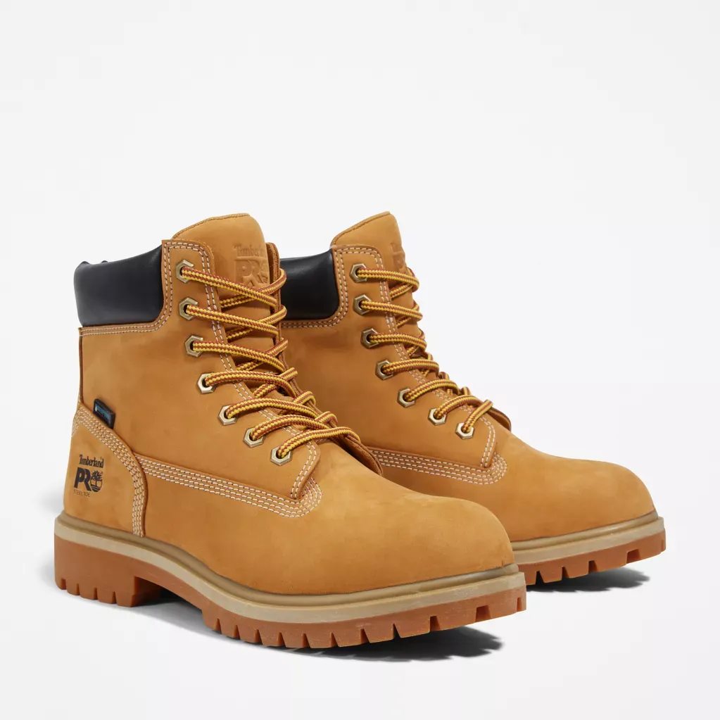 Timberland Pro Women's Direct Attach 6" WP Steel Toe Work Boot -Wheat- TB1A2QVU231