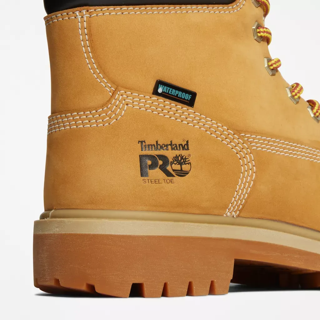 Timberland Pro Women's Direct Attach 6" WP Steel Toe Work Boot -Wheat- TB1A2QVU231